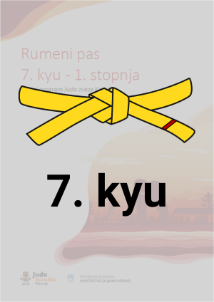 7. kyu - 1. stopnja - Rumeni pas